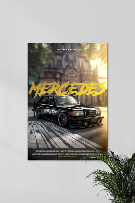 BLACK MERCEDES BENZ E30 | CONCEPT CARS #04 | CAR POSTERS