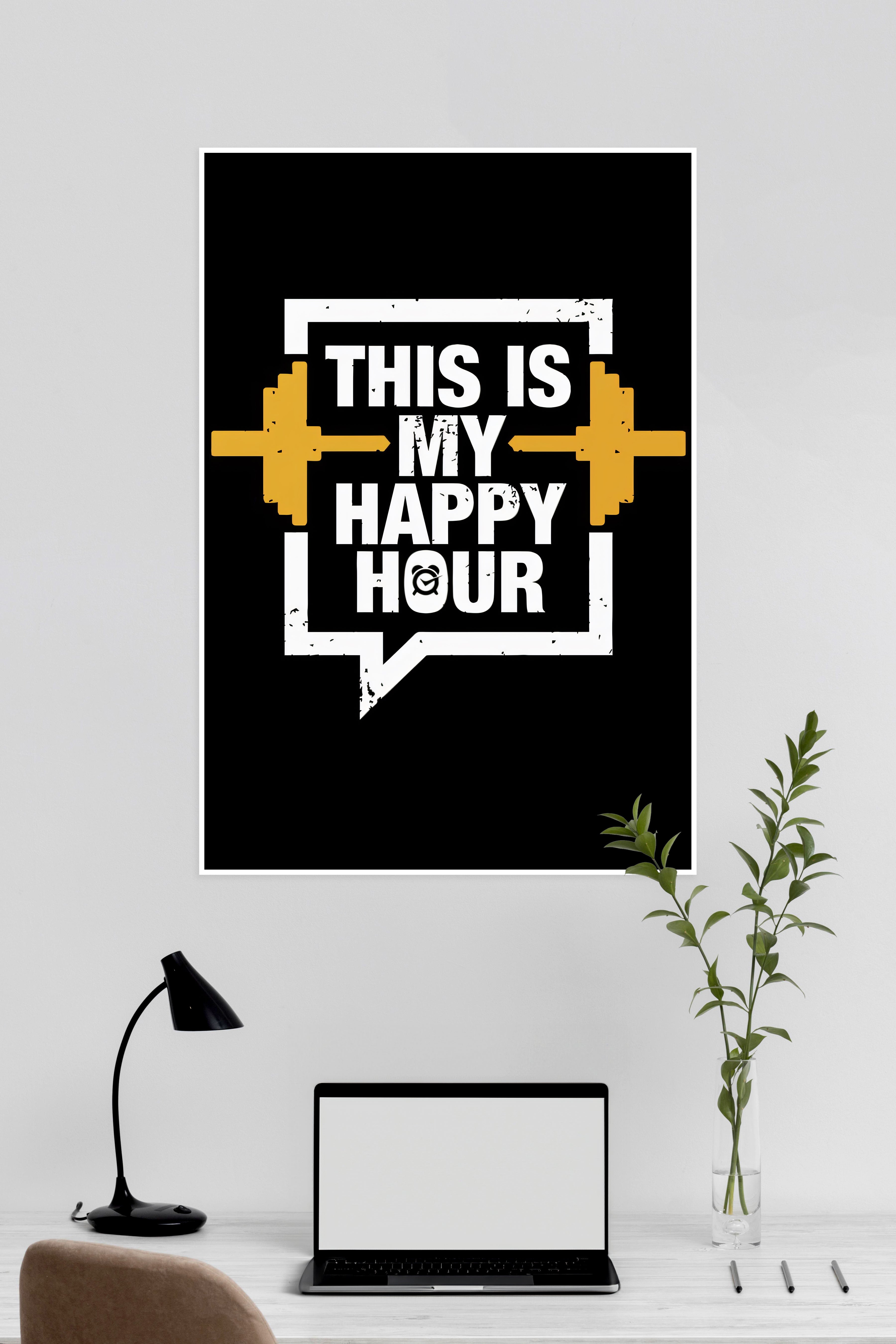 This Is My Happy Hour | GYM | Motivational Poster – Posterized