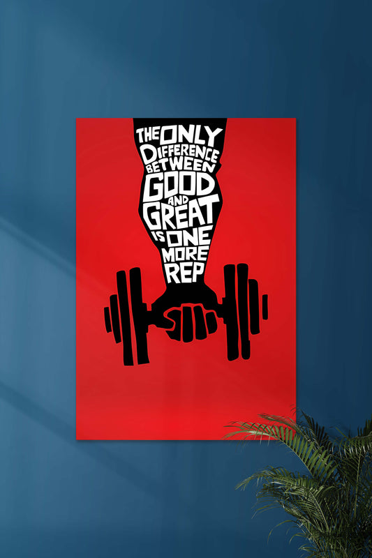 ONE MORE REP | GYM | Motivational Poster