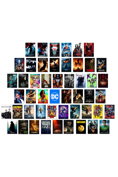 50 Epic DC Cinematic Universe Collage Set