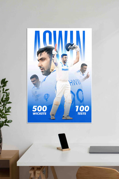 AshWin x 500 | Ravichandran Ashwin | Cricket Poster