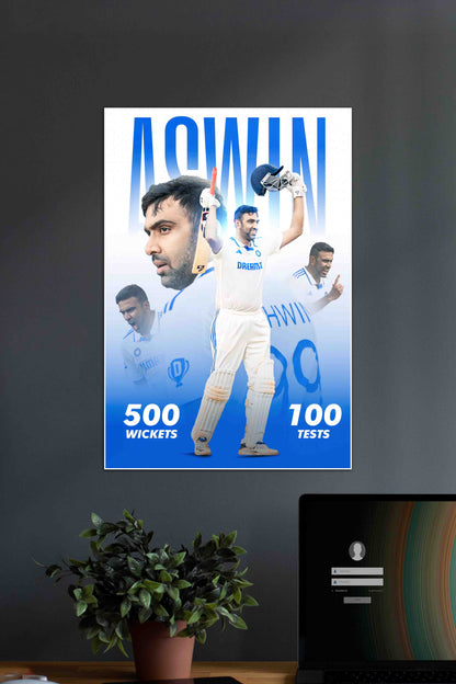 AshWin x 500 | Ravichandran Ashwin | Cricket Poster