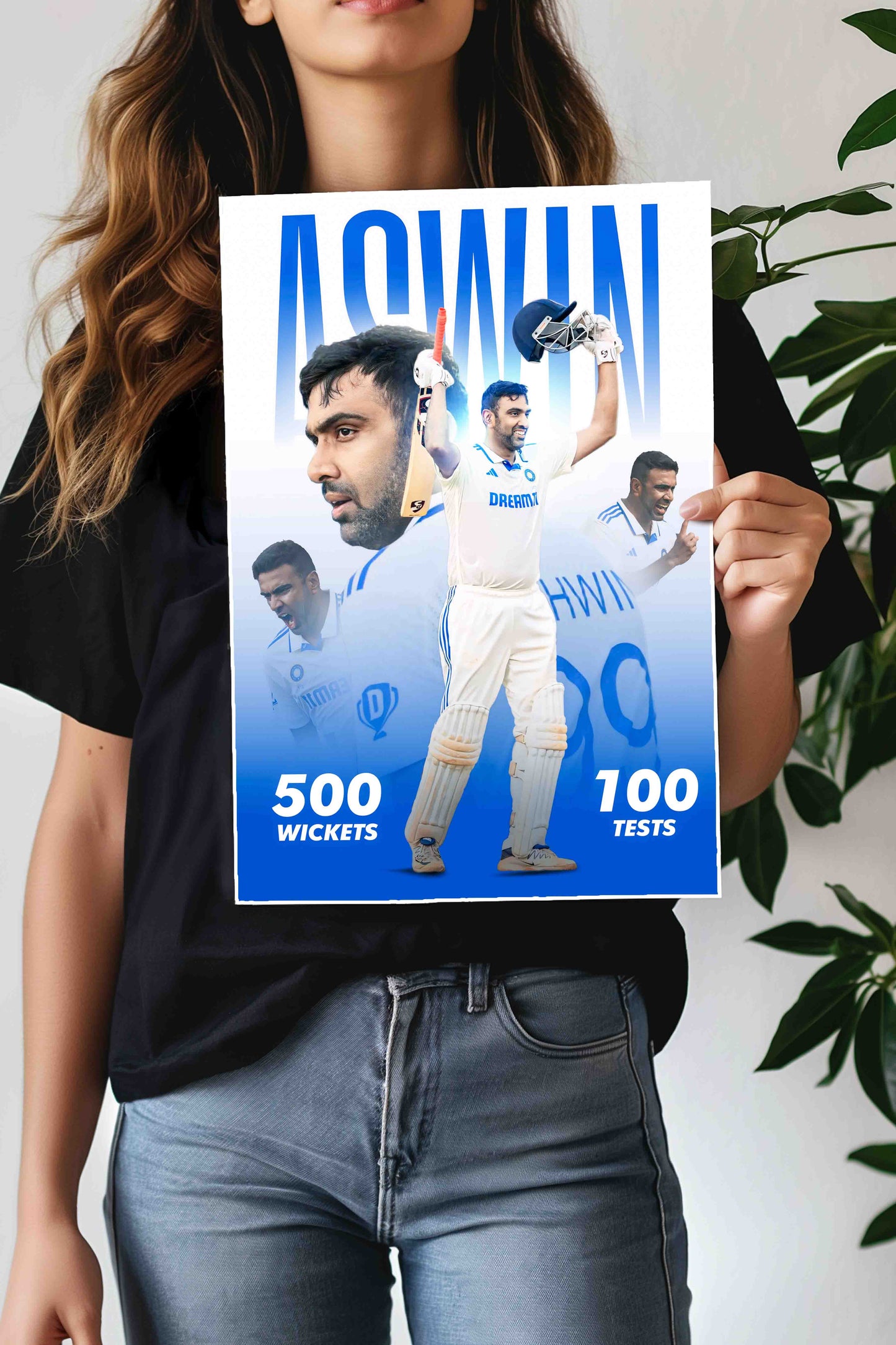 AshWin x 500 | Ravichandran Ashwin | Cricket Poster