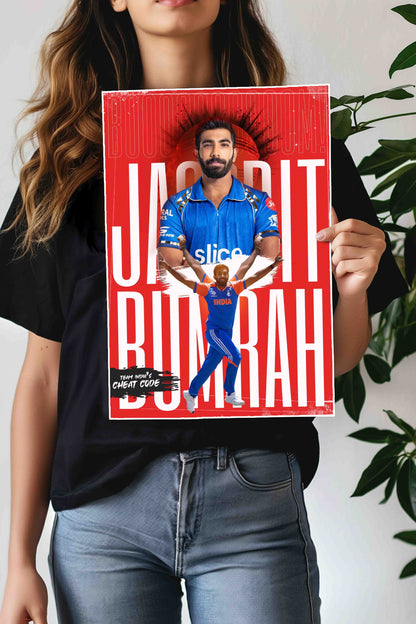 BUMRAH X CHEAT CODE | Jasprit Bumrah | Cricket Poster