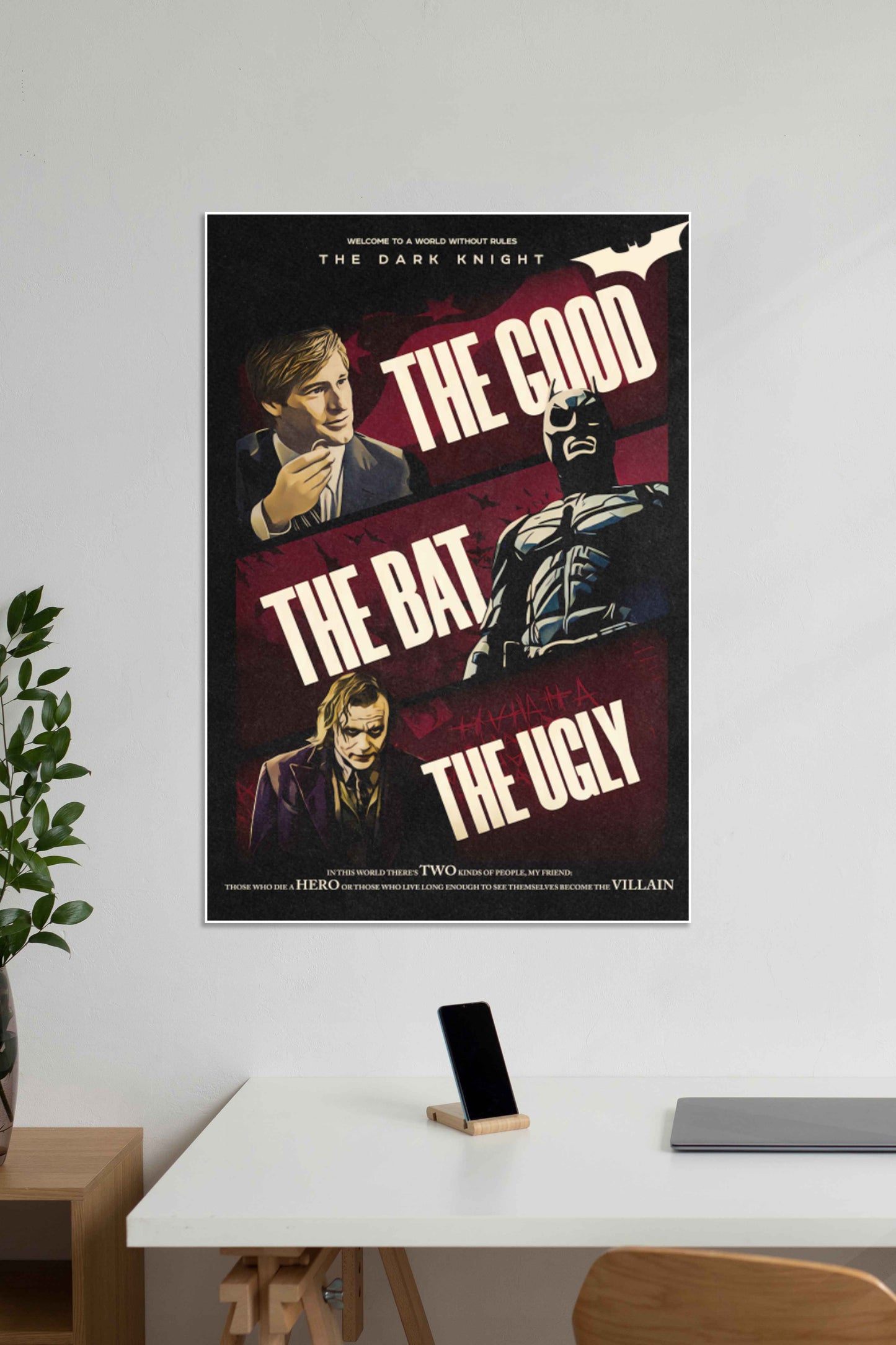 BATMAN DARK KNIGHT | GOOD BAT UGLY |  Christopher Nolan | DCU POSTER