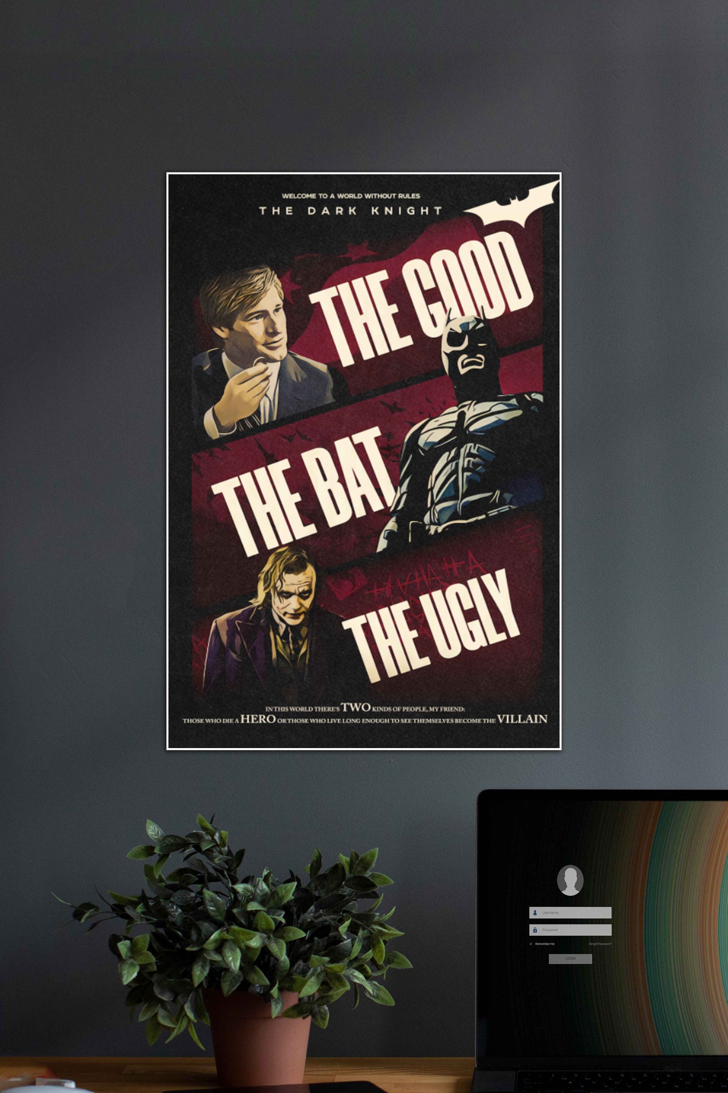 BATMAN DARK KNIGHT | GOOD BAT UGLY |  Christopher Nolan | DCU POSTER