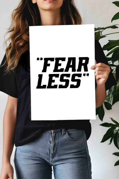 FEARLESS | Motivational Gym Quotes Poster