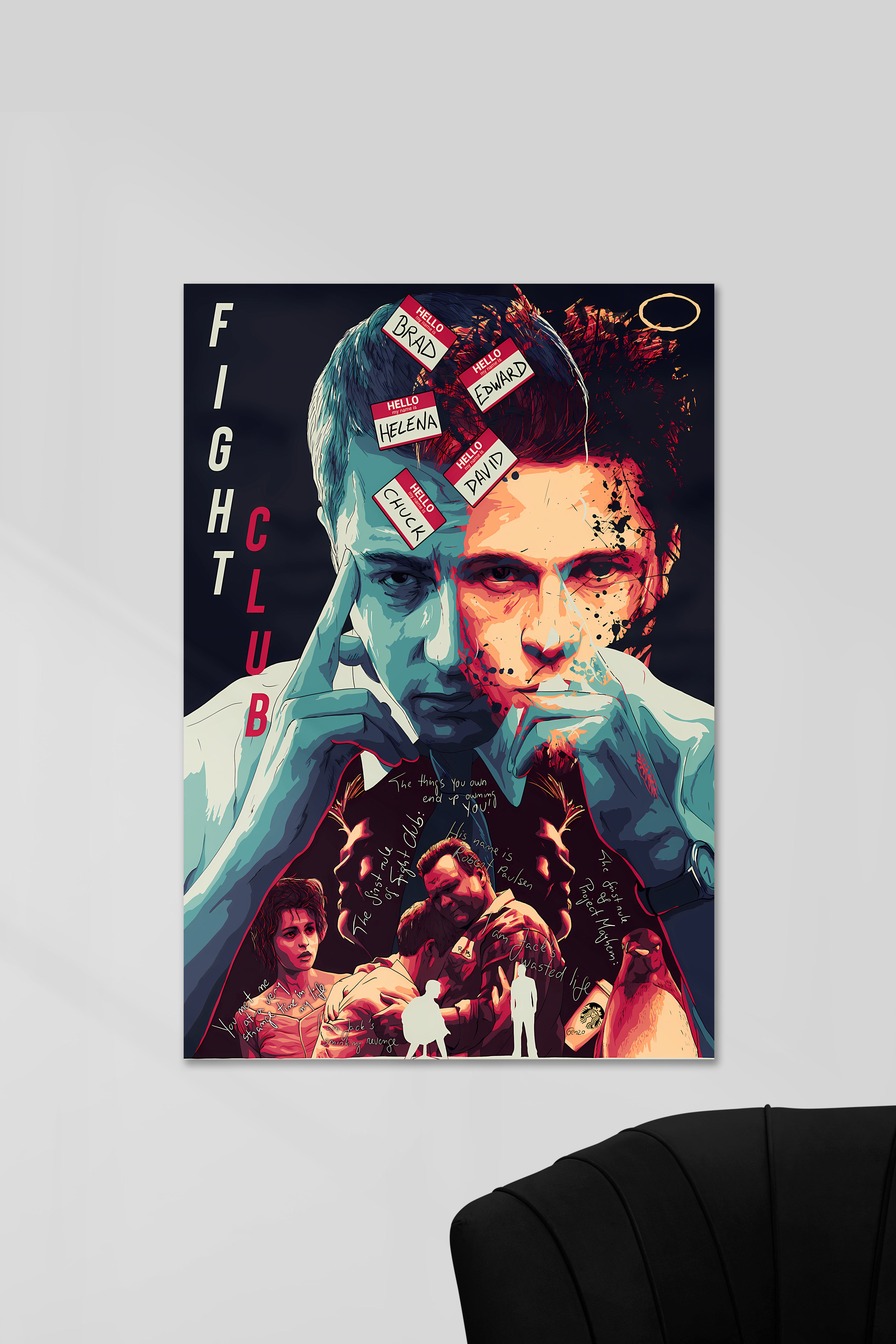 FIGHT CLUB #01 | David Fincher | Movie Poster – Posterized