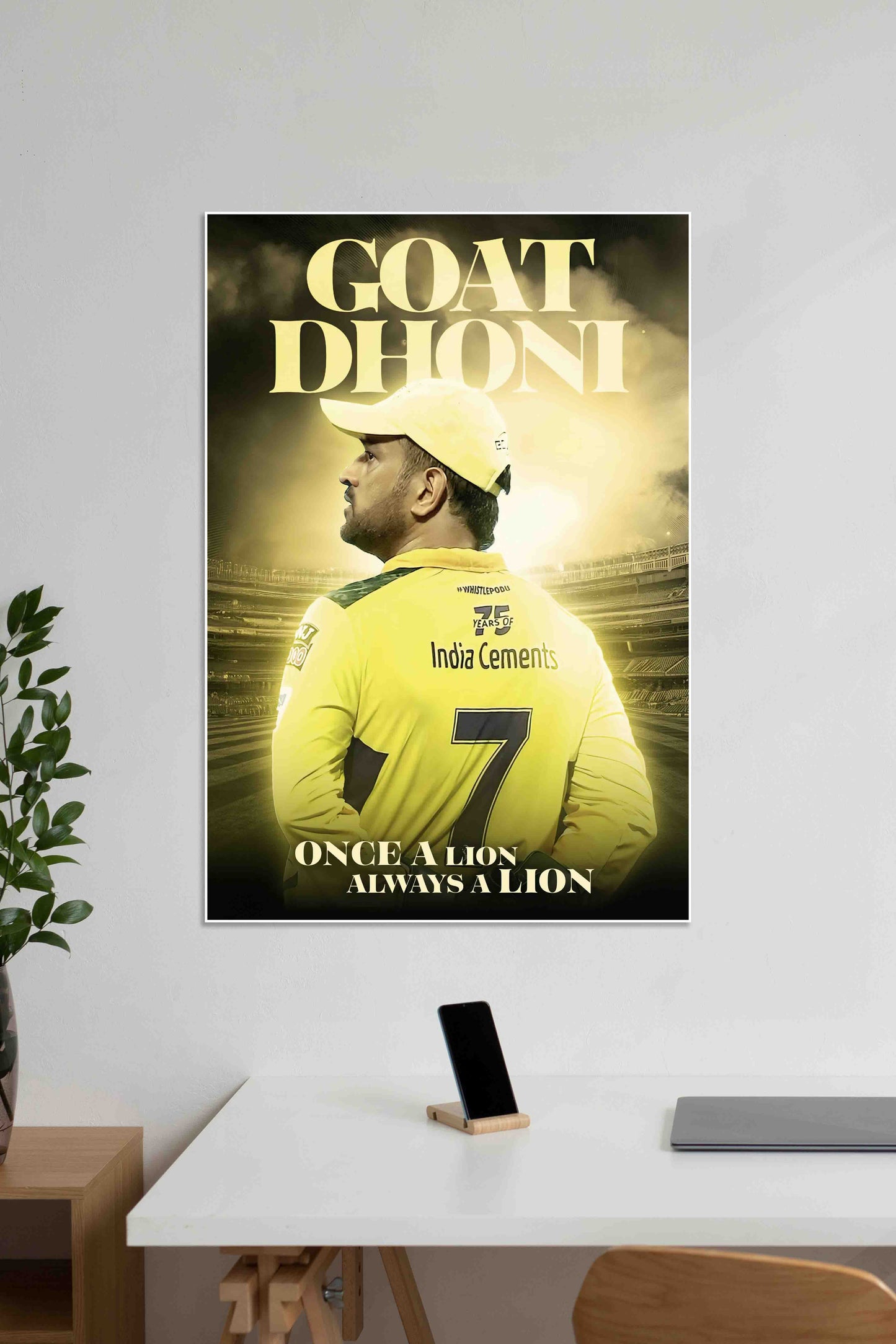 GOAT x Dhoni | MS Dhoni | Cricket Poster