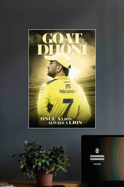 GOAT x Dhoni | MS Dhoni | Cricket Poster