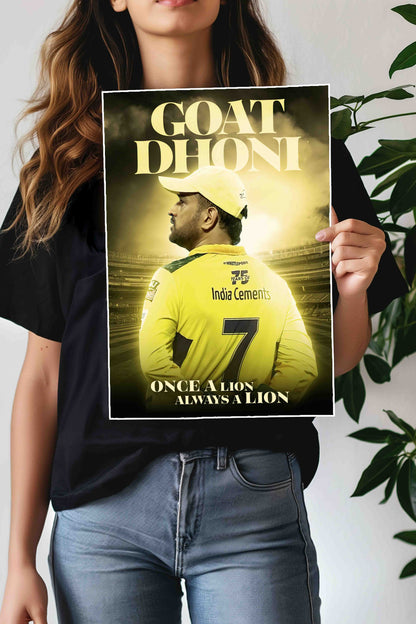 GOAT x Dhoni | MS Dhoni | Cricket Poster