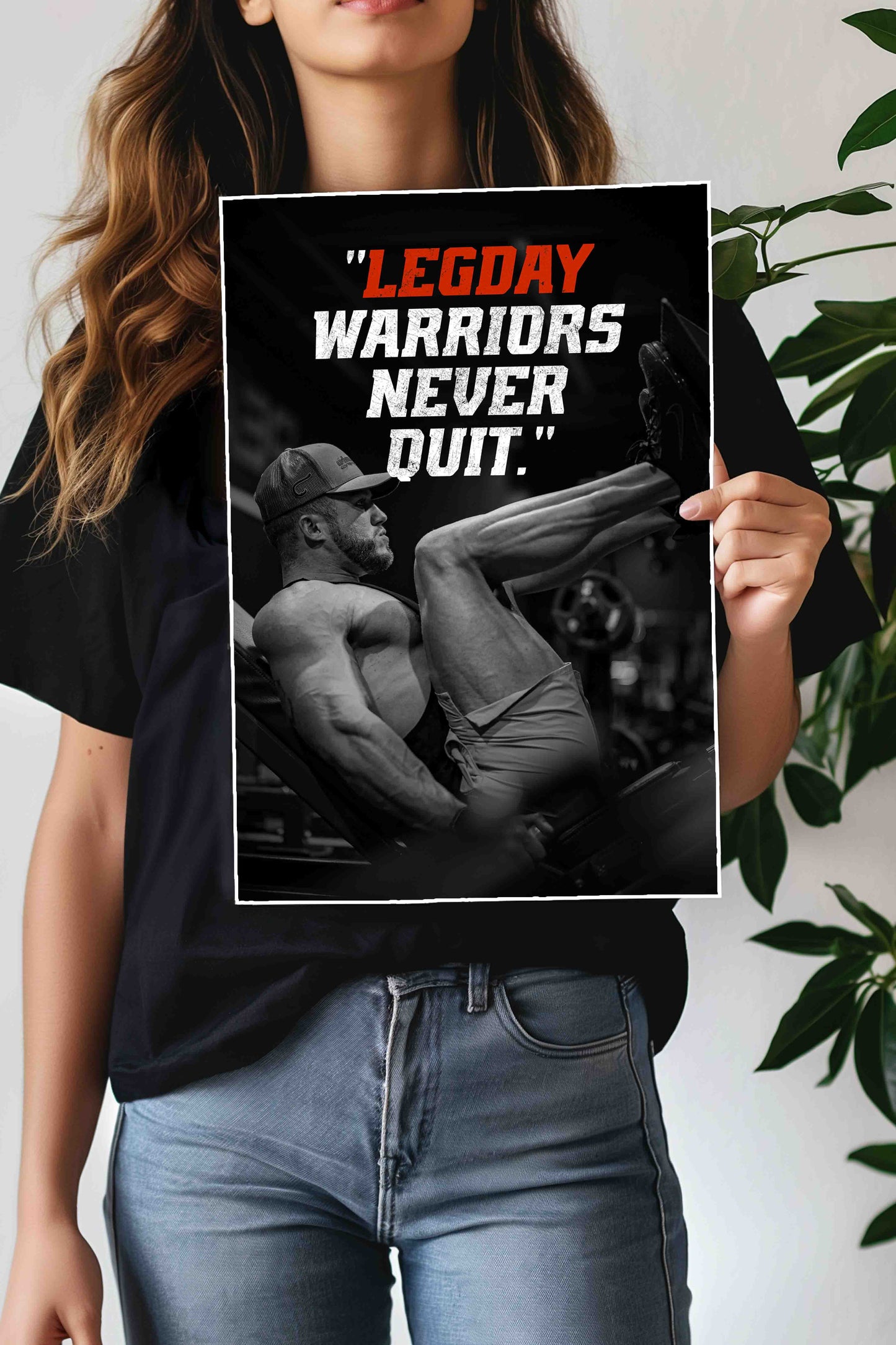 LEGDAY Warriors Never Quit | GYM | Motivational Poster