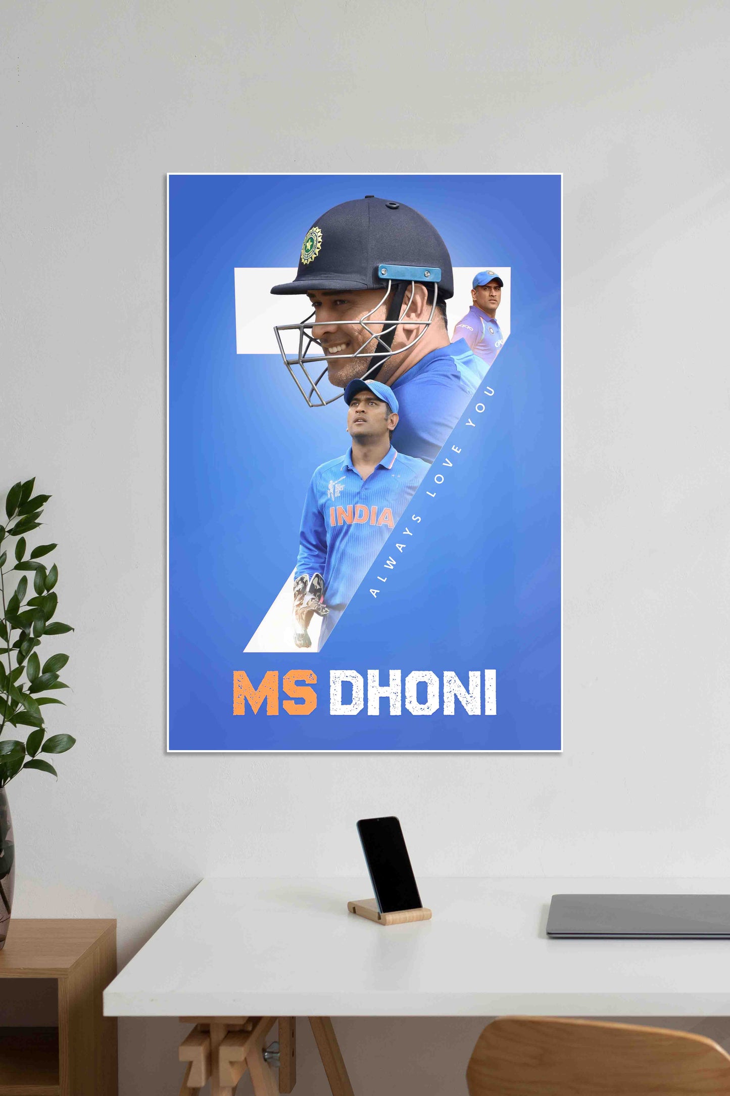 MS Dhoni x Always Love You | MS Dhoni | Cricket Poster