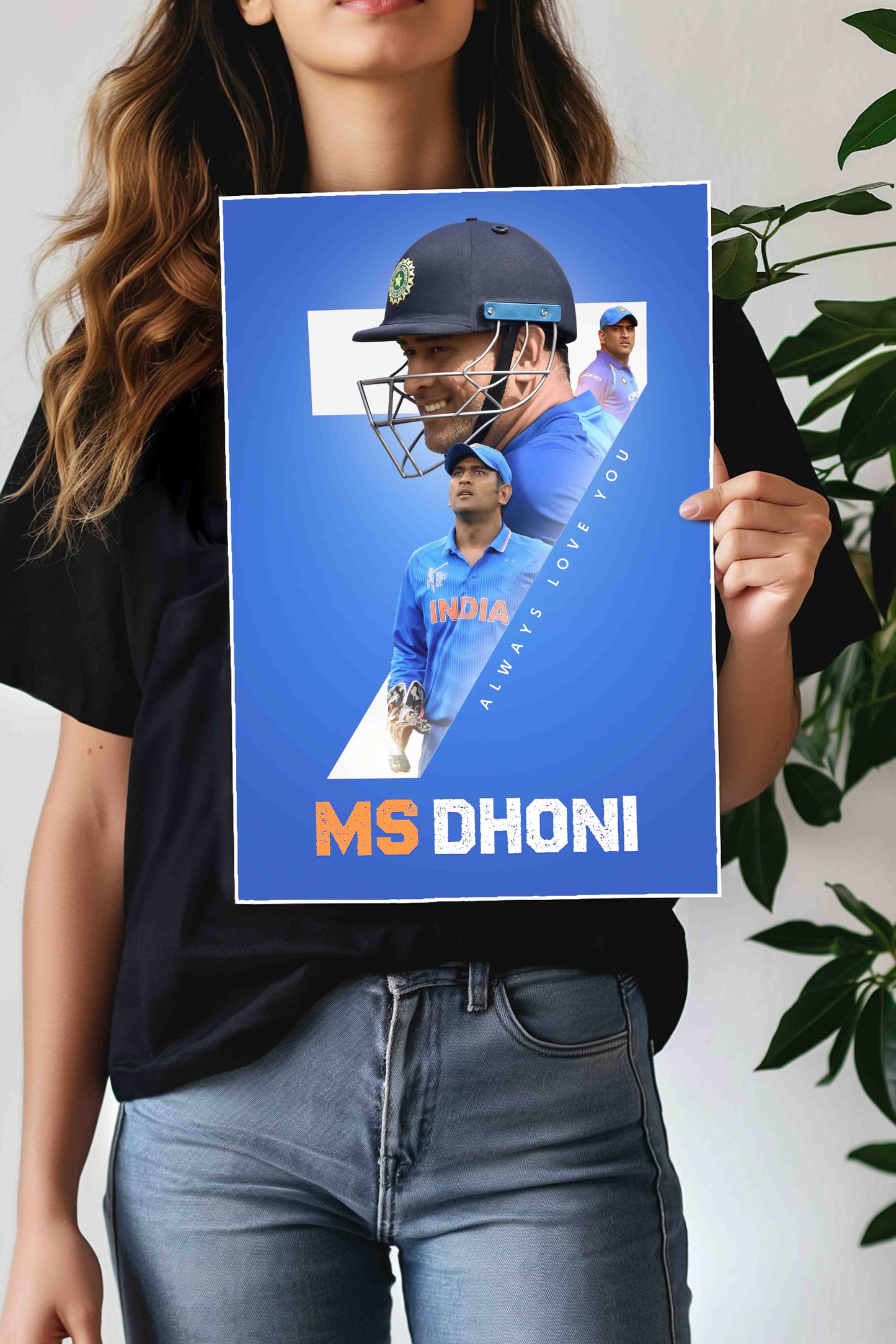 MS Dhoni x Always Love You | MS Dhoni | Cricket Poster