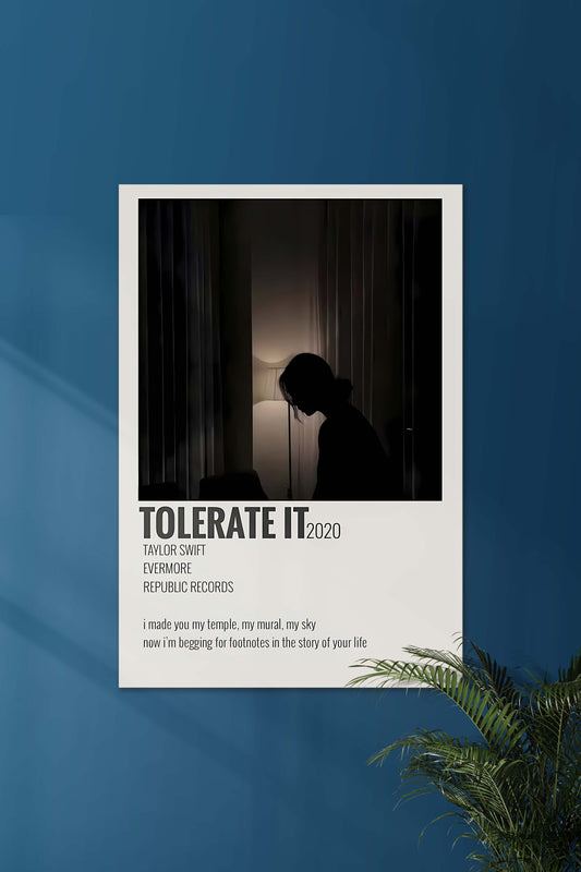 Tolerate It x Taylor Swift | Music Card | Music Artist Poster