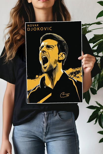 NOVAK DJOKOVIC  | TENNIS PLAYER | TENNIS POSTER.