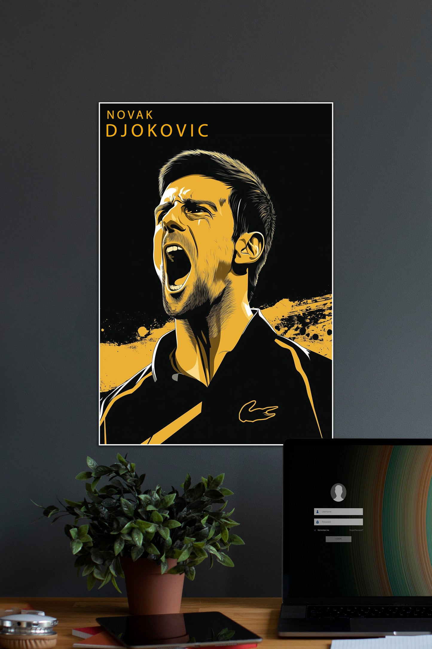 NOVAK DJOKOVIC  | TENNIS PLAYER | TENNIS POSTER.