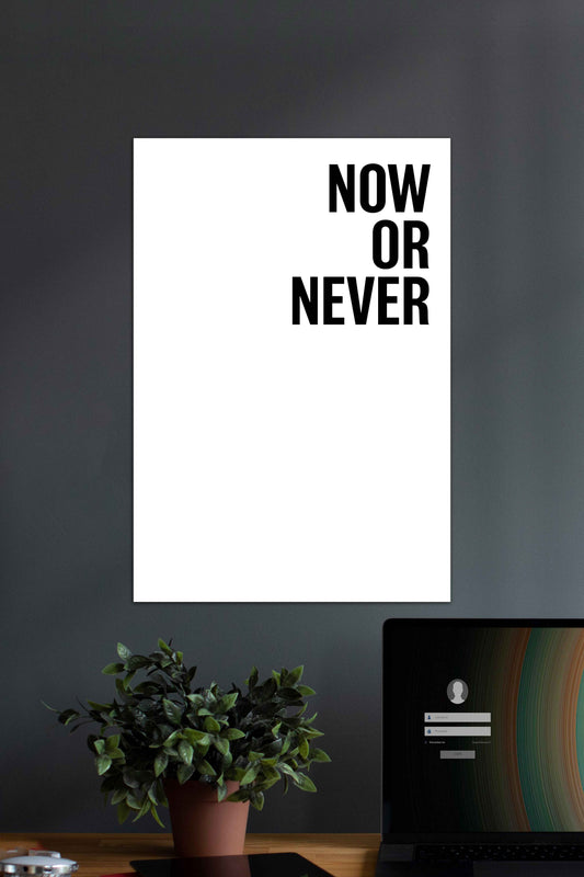 Now OR Never | Motivational Quotes Poster