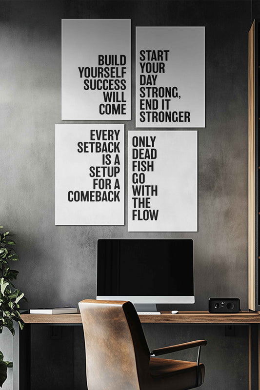 Motivational Quotes 4 pcs Set #03 | Motivational Quotes Combo