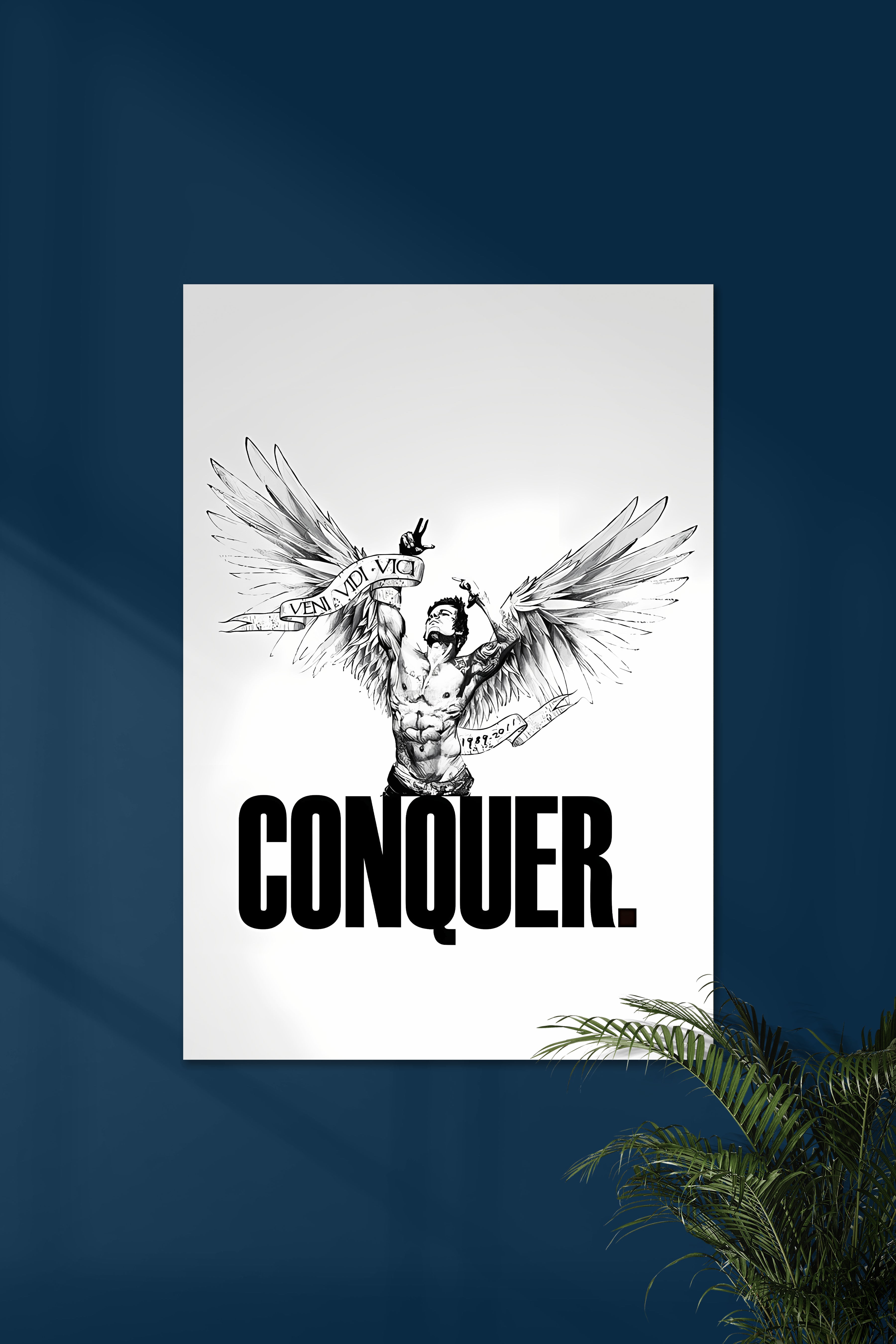 CONQUER | Aziz Shavershian | Motivational Poster – Posterized