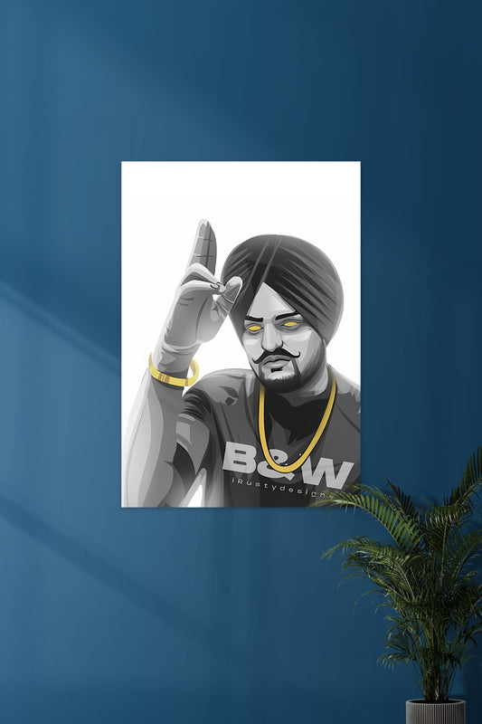 SIDHU MOOSE WALA  | SIDHU Vector Art #01| Music Artist Poster