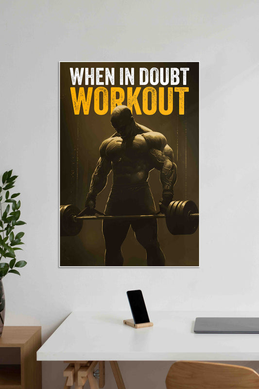 When in Doubt WORKOUT | GYM | Motivational Poster