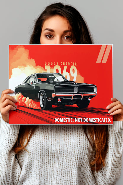 DODGE CHARGER 1969 | VECTOR STYLE CARS #02 | CAR POSTERS