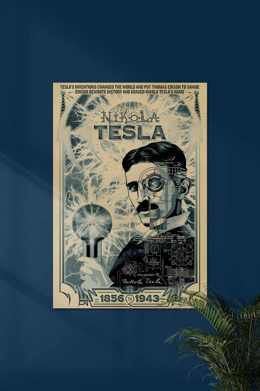 Memorial of TESLA | Nikola Tesla | GENIUS POSTERS
