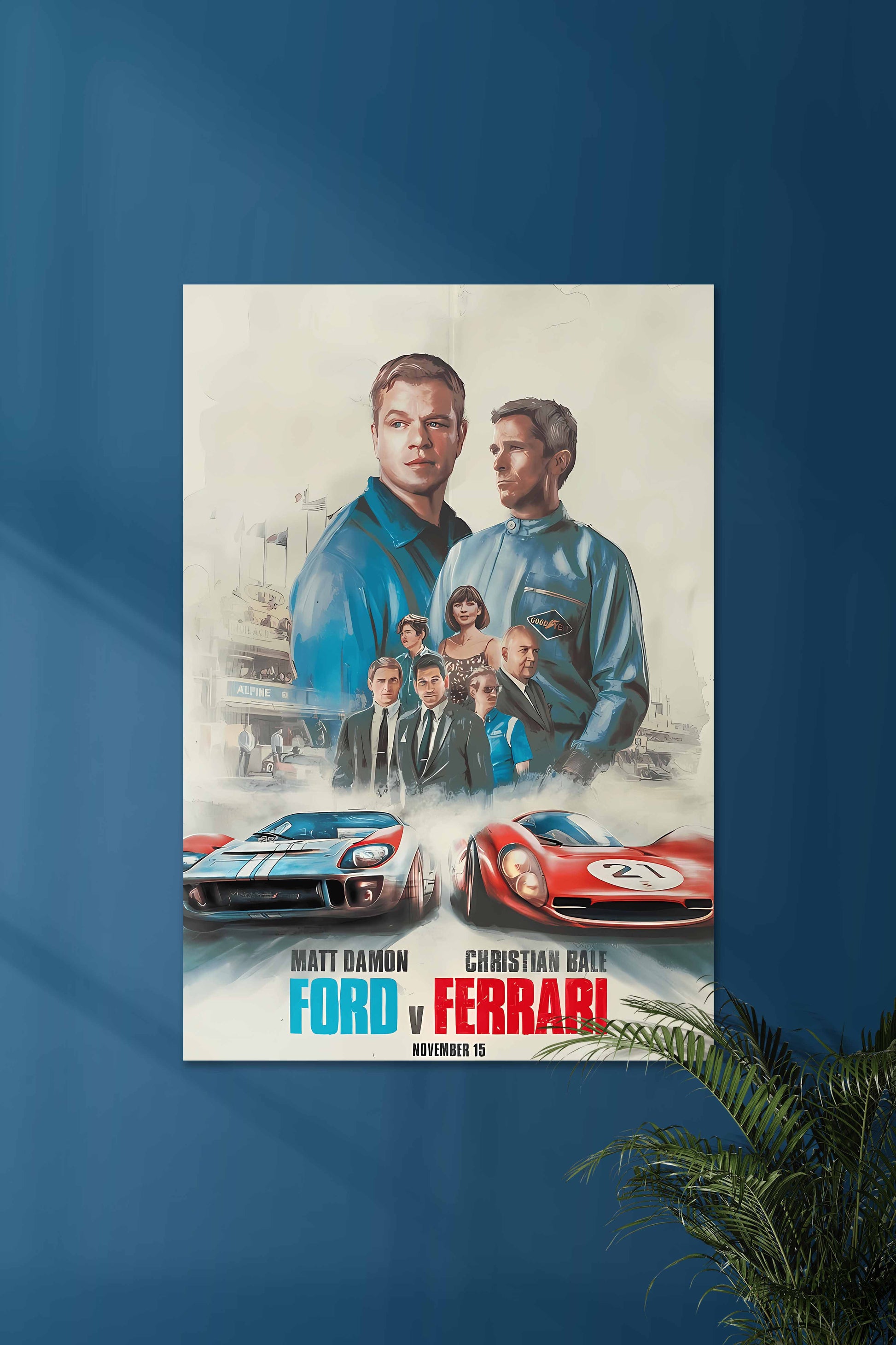 Ford v Ferrari #01 | Matt Damon Christian Bale | MOVIE POSTERS – Posterized