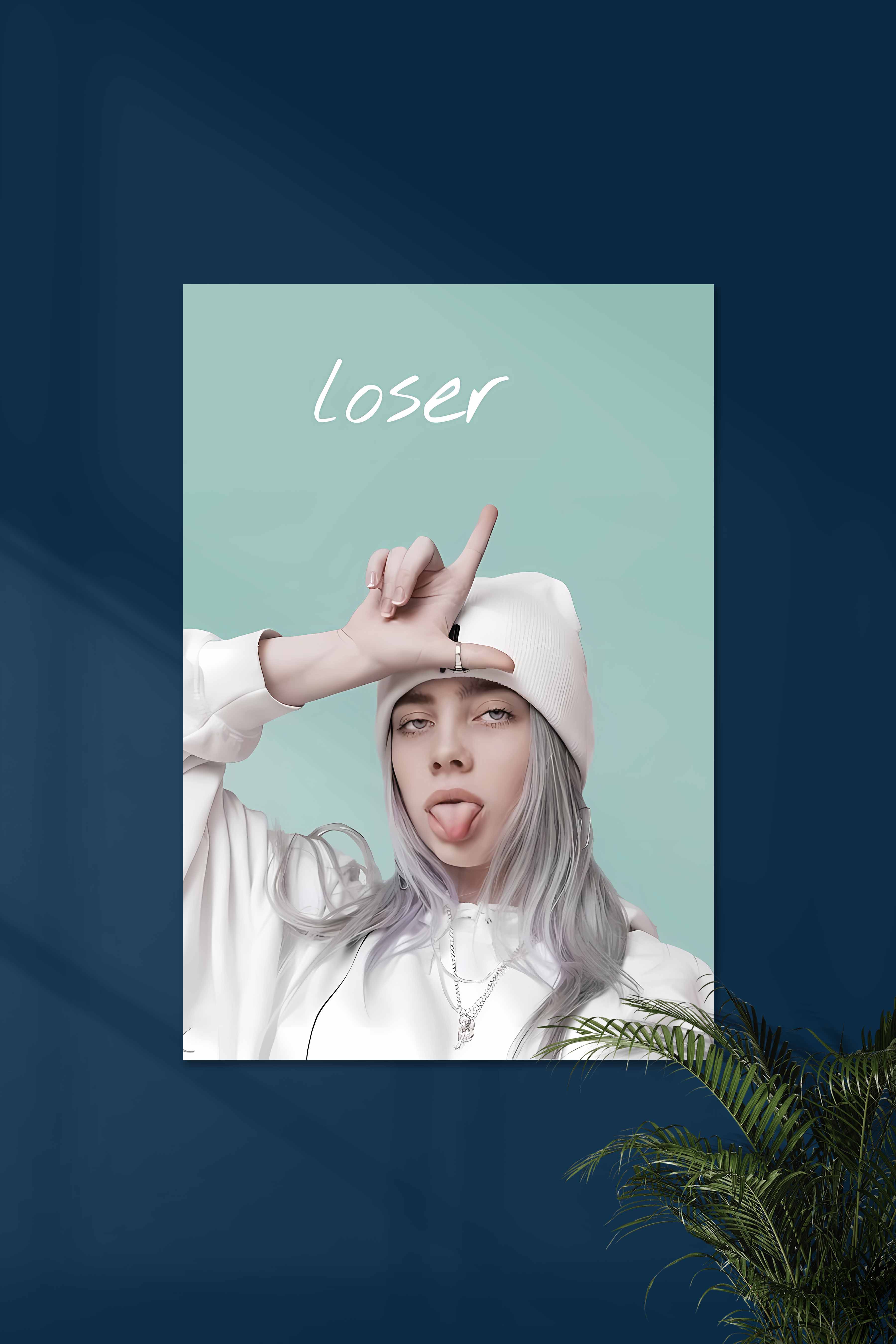 LOSER Billie Eilish | Billie Eilish Portrait #01 | Music Artist Poster ...