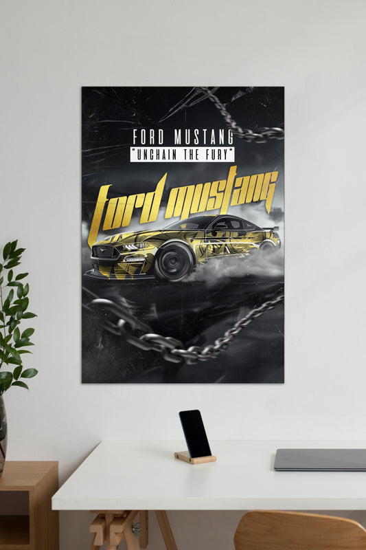 FORD MUSTANG UNCHAIN THE FURY | CONCEPT CAR #08 | CAR POSTERS