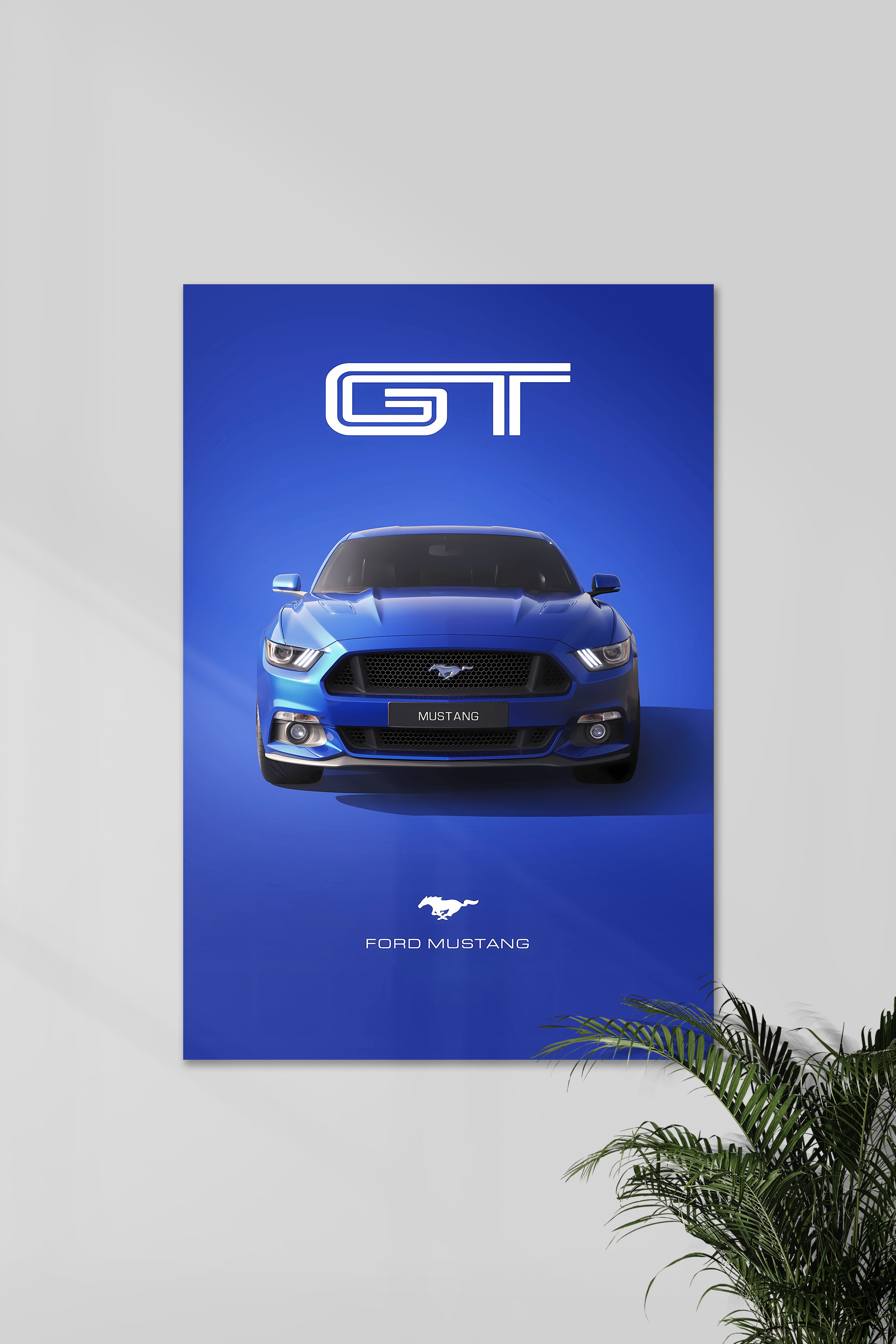 FORD MUSTANG GT | VINTAGE CAR #2 | CAR POSTERS – Posterized