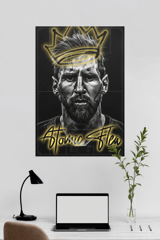Atomic Flea| Messi #10 | FootBall Poster