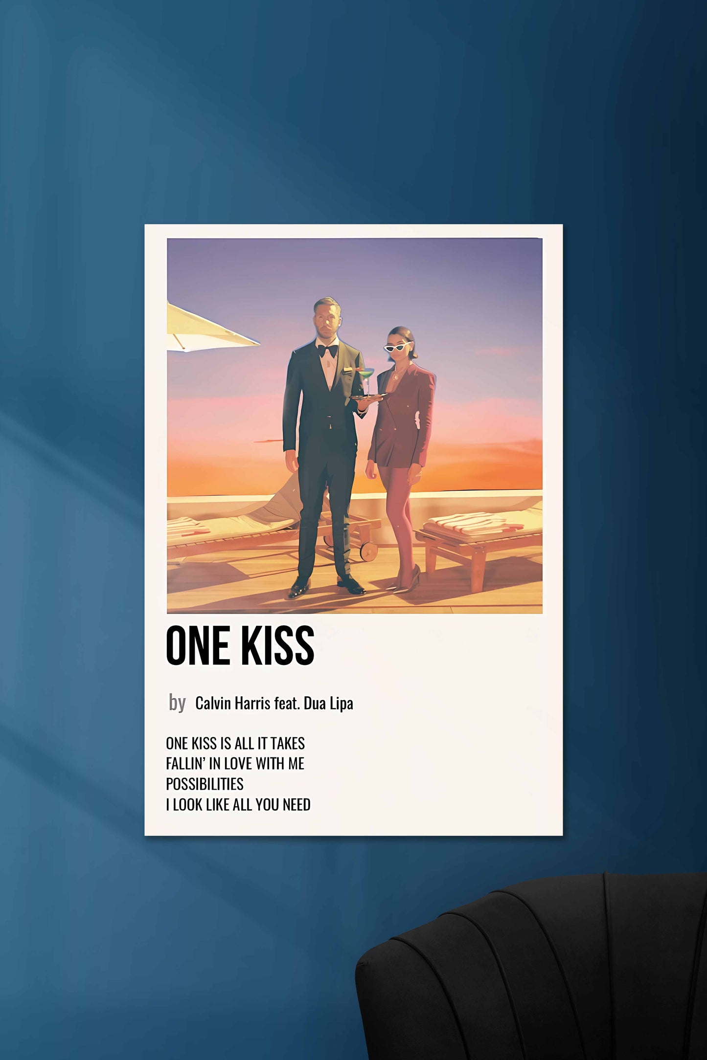 One Kiss x Dua Lipa | Music Card | Music Artist Poster – Posterized