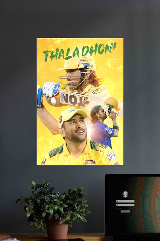 Thala DHONI | CSK | Cricket Poster