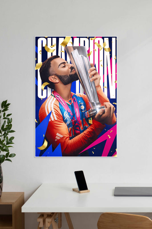 Champion x Virat | T20 | Virat Kohli | Cricket Poster