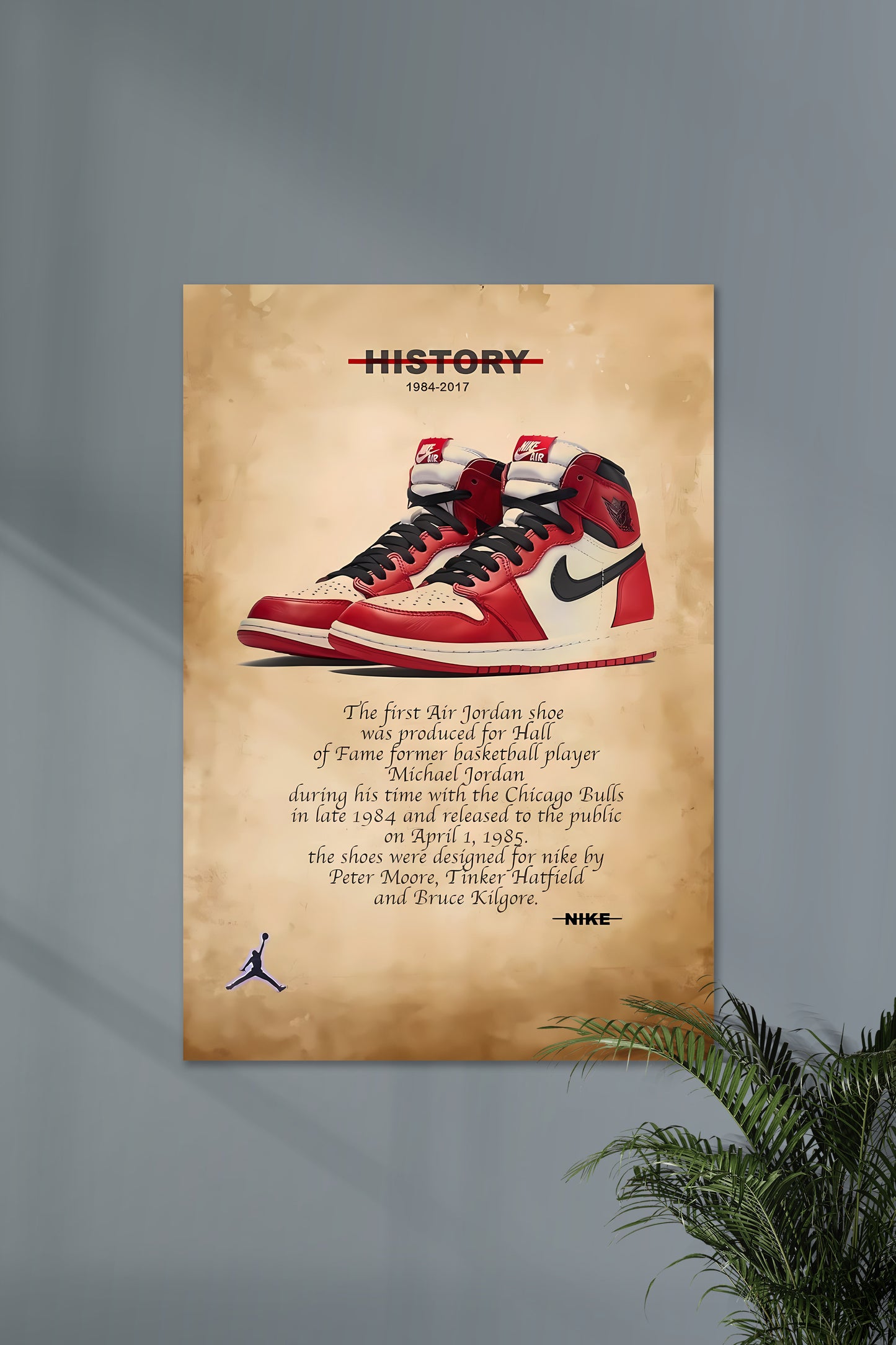 Air Jordan 1 Chicago history | RETRO # 14 | NIKE | Shoe Poster