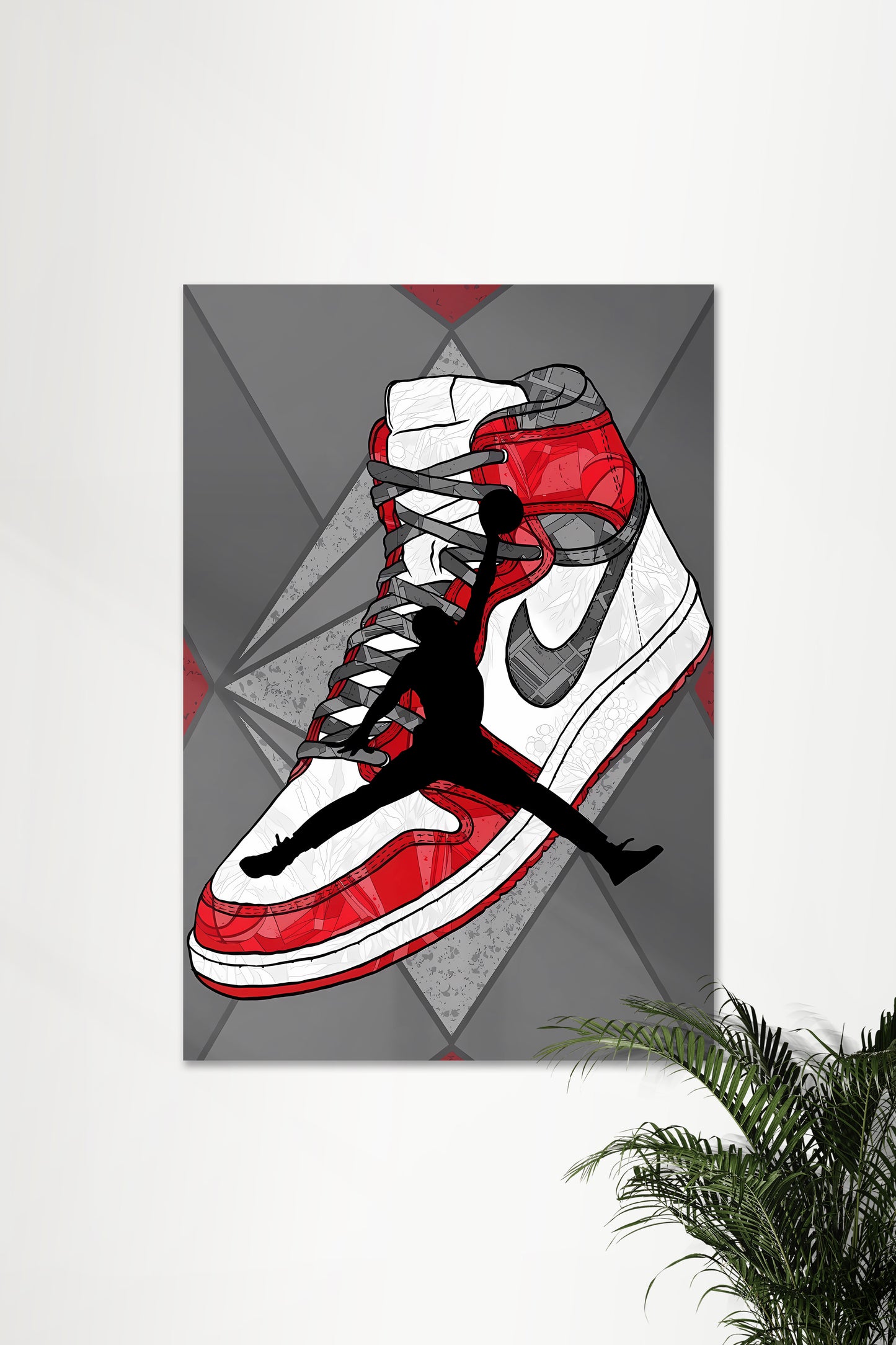 Air jordon cool red vector | RETRO # 18 | NIKE | Shoe Poster